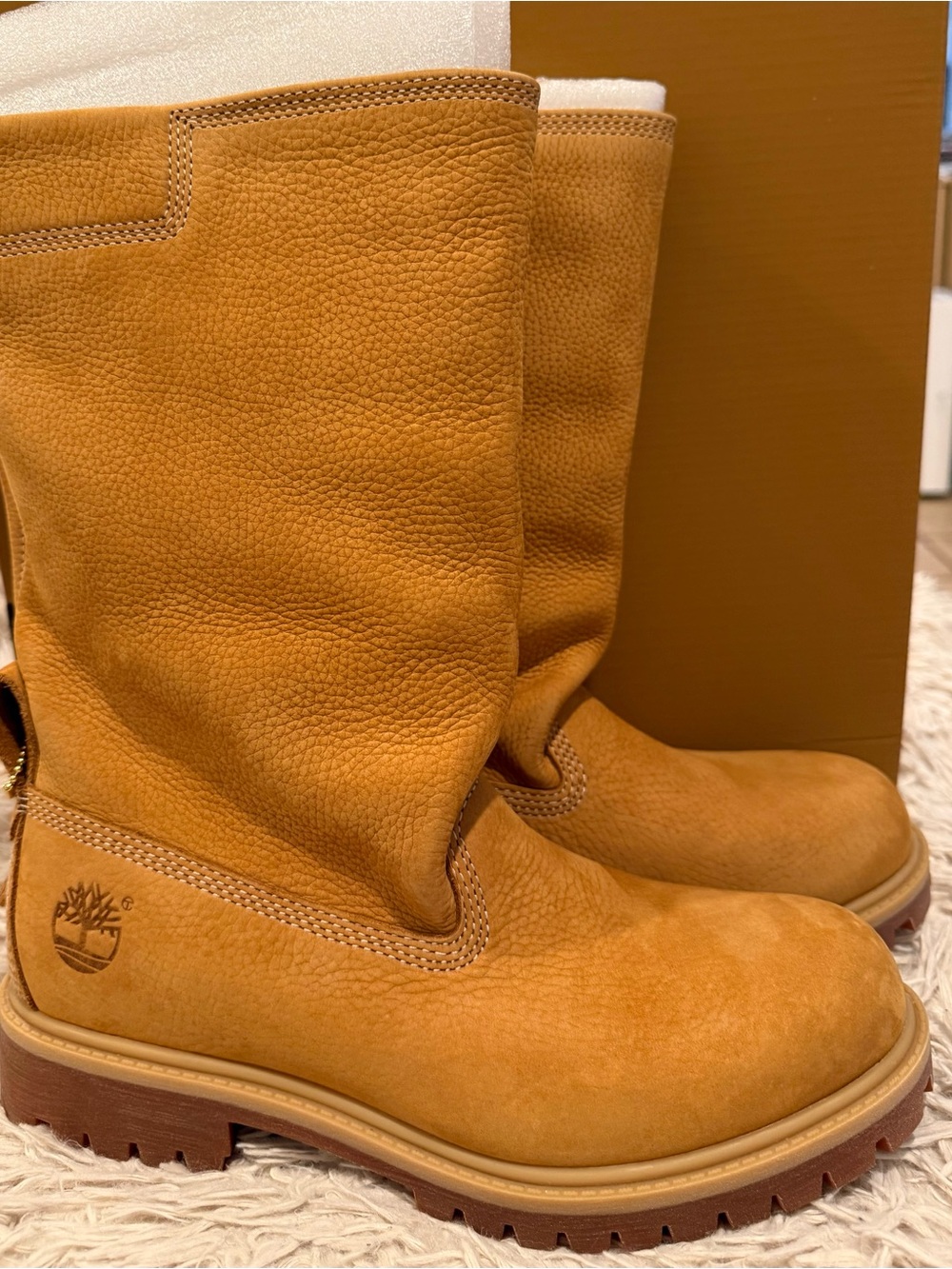 NEW Timberland x Telfar Men’s Wheat Nubuck Pull On Boots Size 6.5 M / 8.5 W